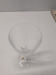 Champagne Flute Glass Crystal JG Durand 9.25″ Frosted Pedal EC Clear Set Of 4