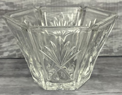 Avon Gorham Vintage 1995 24% Full Lead Cut Crystal Bowl hexagon