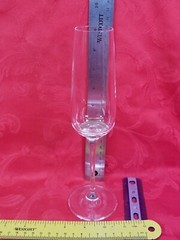 Rona Crystal Magnum Pattern Champagne Flute 9 1/4″ Tall