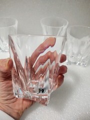 NWOT 4 Mikasa MOTION Crystal Whiskey Bourbon Dbl Old Fashioned Glasses