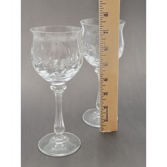 Mikasa Versailles Crystal Wine Glasses 7.25″ Cut Glass Elegant Stemware Set of 2