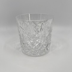 Waterford Crystal Clare Old Fashioned Lowball Glass Criss Cross Cut 3 3/8″