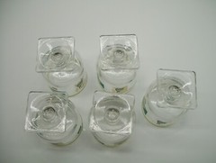 Vintage Libbey Southern Comfort Riverboat Steamboat Set Of 5 Footed Glasses