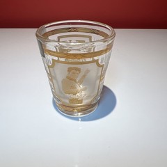 Vintage Culver Carson Nugget Casino Carson City 22 K Gold Overlay Shot Glass