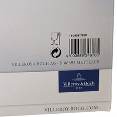 4 Villeroy Boch Crystal Red Wine Glasses ENTREE NEW Clear Boxed Bordeaux Boxed