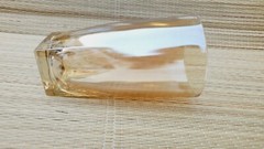Peach Luster Tumblers Swirl Mid Century Drinking Glasses Square Bottom Set of 4