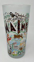 Maine Frosted Drinking Glass Tumbler Catstudio 2013