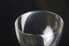 2 CAMBRIDGE Glass Company Ebony Black Statuesque Nude Stem Cocktail Wine Glasses