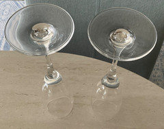 2 Waterford Crystal Robert Mondavi Fluted Champagne Glasses 2006-2016