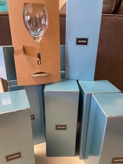 Nambé Twist Wine Glasses. Retired design. New in original packaging.
