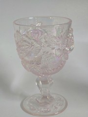 Vintage Fenton Madonna Wild Rose Water Wine 5″ Goblets Set Of 2