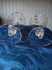 VTG 1950s Libby Royal Fern Hostess Coctail Glasses Set Of 2