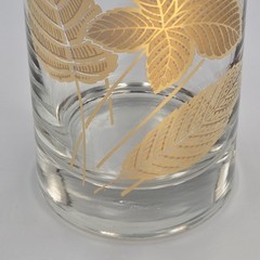 Vintage Libbey 22K Gold Oak Leaves Old-Fashioned Cocktail Glasses Set of 4