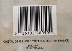Cristal de Flandre Salzburg Goblets Set of 4 -7 3/4 oz Gold Rim 24% PbO France