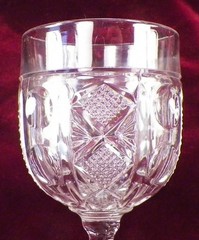 Group Thumbprint Goblet West Virginia Glass Mfg Co 225 Paneled 1899 #32