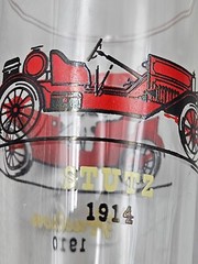 Vintage Mid-Century Hazel Atlas Antique Automobiles 24 oz Glass Tumbler Set of 4
