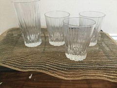 PICK 2 Martha Stewart SUN RAYS Highball OR LOWBALL Crystal Glass Set of 2 PICK