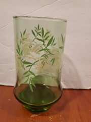 Libbey Belaire Impromptu Fern Print Green Glass Vintage 1978, 1 replacement