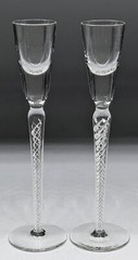 2 Stuart Crystal Iona/Ariel Air Twist Cordial Glasses 8.5″