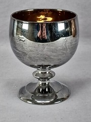 Antique 19th Century British Silver Luster Gold Interior Goblet Circa 1830s B
