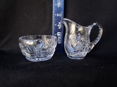 Whirling Star Breakfast Set – Creamer and Sugar – Crystal