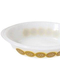 Glasbake Oval Casserole Gold Medallion