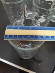 Vtg Libbey Fish Scale Design Tumblers (2) 5.75″tall 3.25″ diam 16 oz