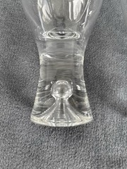 Set of 2 Tapio Red Wine Glasses Littala Designed by Tapio Wirkkala Bubble Stem