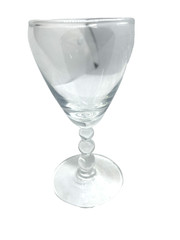 Vintage Libbey Knob Hill Clear Cordial Wine Sherry Claret Glass Beaded Stem Set