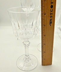 Set of 6 AVIGNON Cristal d’Arques-Durand 6.25″ WINE GLASSES Hand Blown Crystal