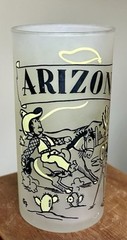 Hazel Atlas Vintage Arizona Souvenir 5-inch Frosted Glass