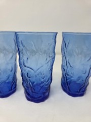 Morgantown Seneca Driftwood Blue 5 1/4″ glass set of 4