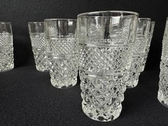 Vintage Anchor Hocking Wexford Glass Tumblers 5.5″ Tall 11 oz #4512 Box of 12