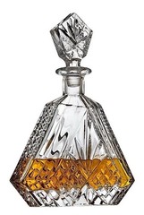 CRYSTAL WHISKEY DECANTER Triangular Dublin Collection Shannon Godinger