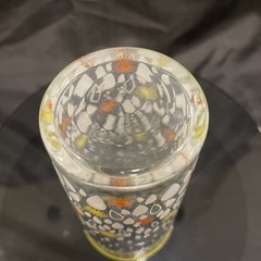 Libbey Tumbler Mid Century Orange Yellow Starbursts White Drops Replacement VTG