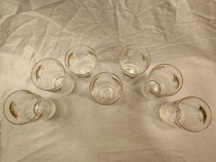 Lot Of 7 Vintage Fly Fishing Lures High Ball Glasses