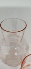 Vintage Pink Depression Glass Tumble-up Wheel Cut Flowers And Leaves