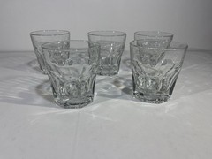 Set of 5 – Libbey Duratuff Gibraltar 8 Oz Old Fashioned Rock Clear Glasses USA