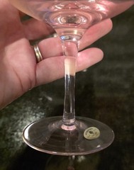 6 Vintage Pink Crystal Champagne glass 5.25 International Japan New
