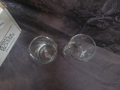 nib vintage libby crystal spiral 17oz glasses, 12 in tattered box