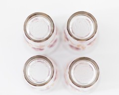 VTG Cerve Italy Floral Double Shot Glasses Set of 4 Burgundy Plum Gold 70’s MCM