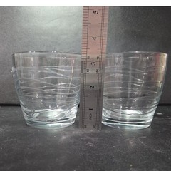 Libbey Orbita Old Fashioned Glasses, Set of 2, Replacement Wave Pattern Tumblers