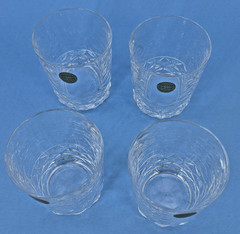 Crystal D’arque Vintage set of 4 small crystal whisky tumblers made in France