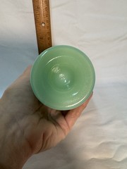 Christmas Holiday Jade Jadeite Jadite Green Glass Santa Tumbler Cup – Mosser USA