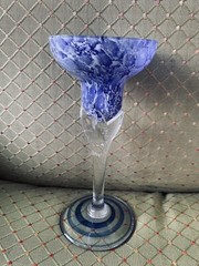 Studio Glass Blue And White Goblet 🍷