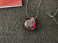 Red Pebble Necklace In Baccarat Crystal