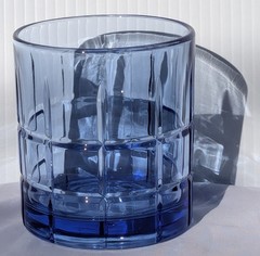 8pc Anchor Hocking Glasses Mix 4-16oz + 4-10.5oz Manchester Coastal Blue Tartan