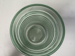 Vintage Anchor Hocking Green Ribbed Tumblers, Set Of 4
