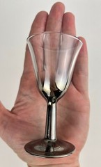 Set of 3 Vintage 1.5 oz Mercury Fade Ombre Cordial Glasses ~ 3.5″ ~ France