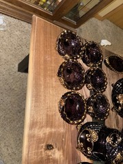 Amethyst Glassware with Gold gilt